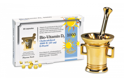 PHARMA NORD Bio-Vitamin D3 D-Pearls 25 µg (1000 IU), 80 cps.